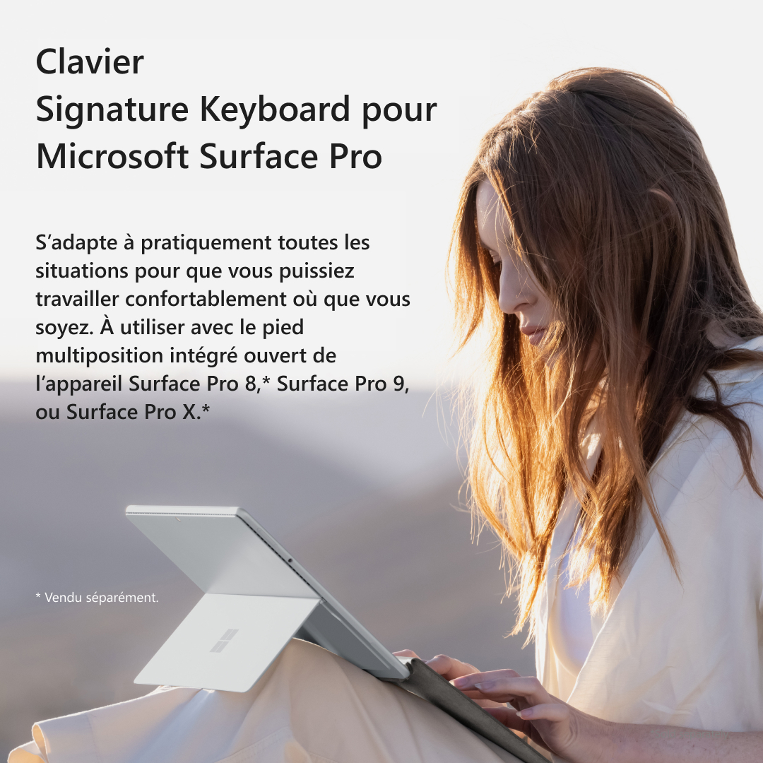 MICROSOFT Toetsenbordcover Signature voor Surface Pro AZERTY BE Saffier (8XA-00102)