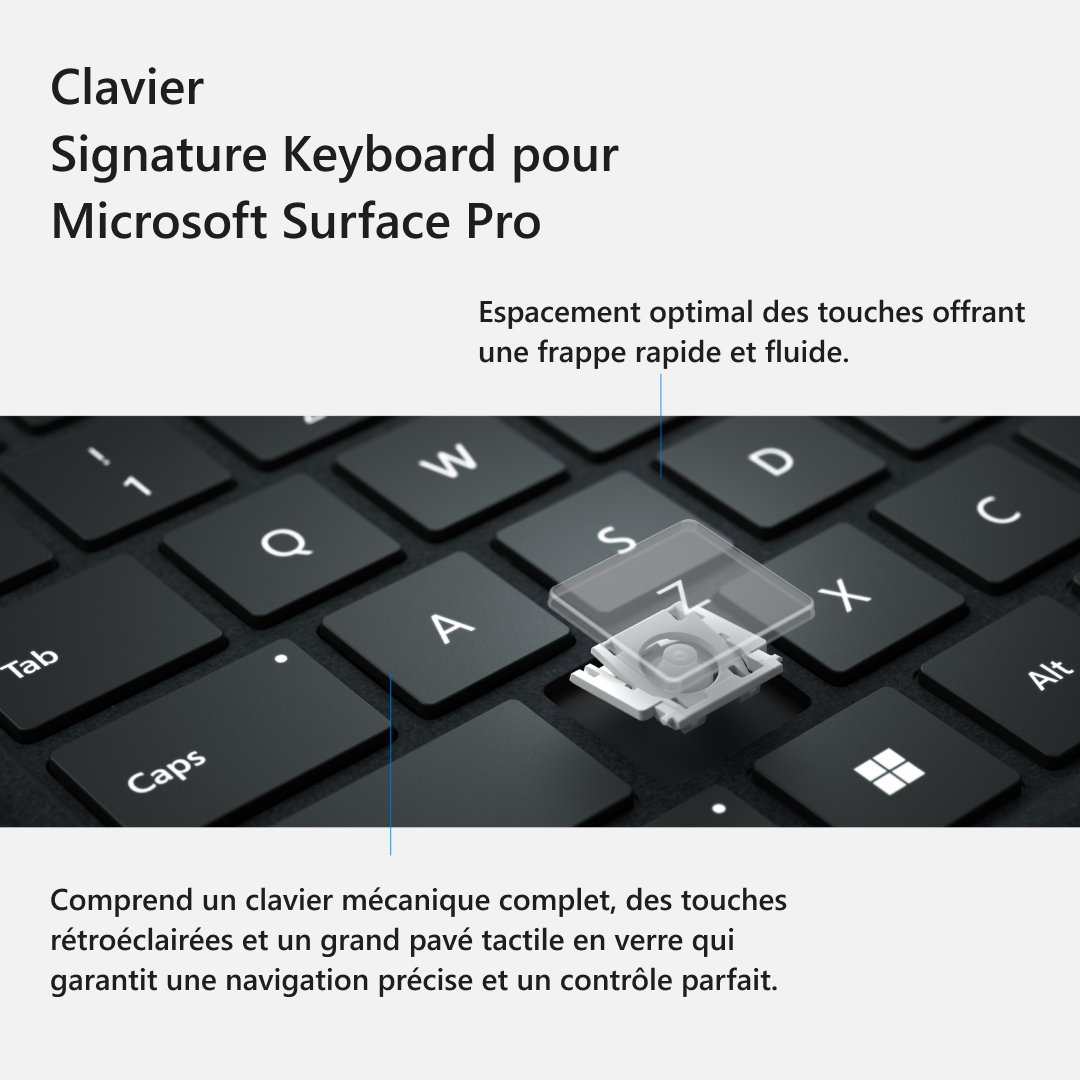 MICROSOFT Toetsenbordcover Signature voor Surface Pro AZERTY BE Saffier (8XA-00102)