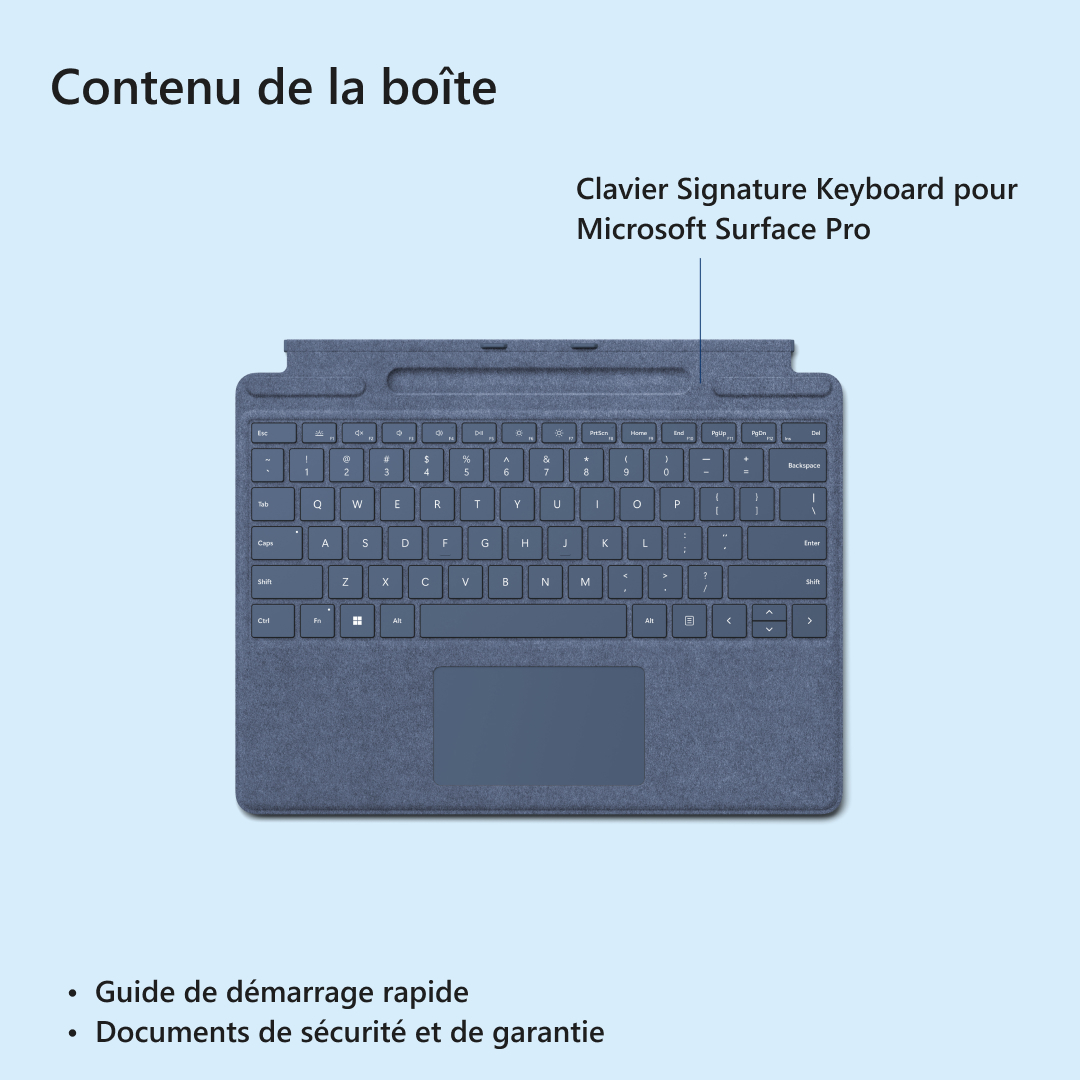 MICROSOFT Toetsenbordcover Signature voor Surface Pro AZERTY BE Saffier (8XA-00102)