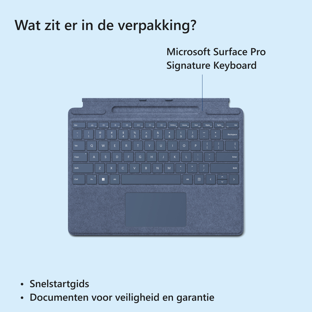 MICROSOFT Toetsenbordcover Signature voor Surface Pro AZERTY BE Saffier (8XA-00102)