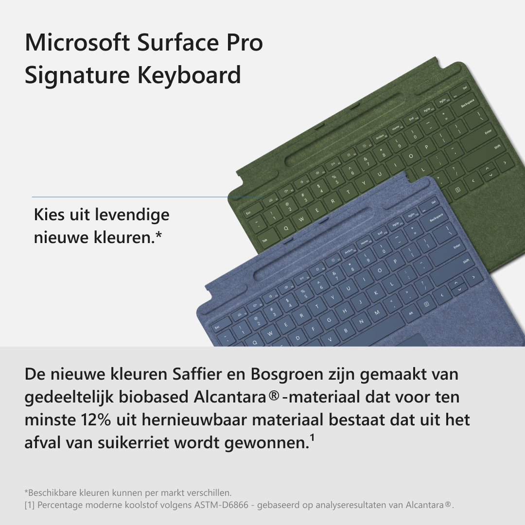 MICROSOFT Toetsenbordcover voor Surface Pro AZERTY BE Bosgroen (8XA-00126)
