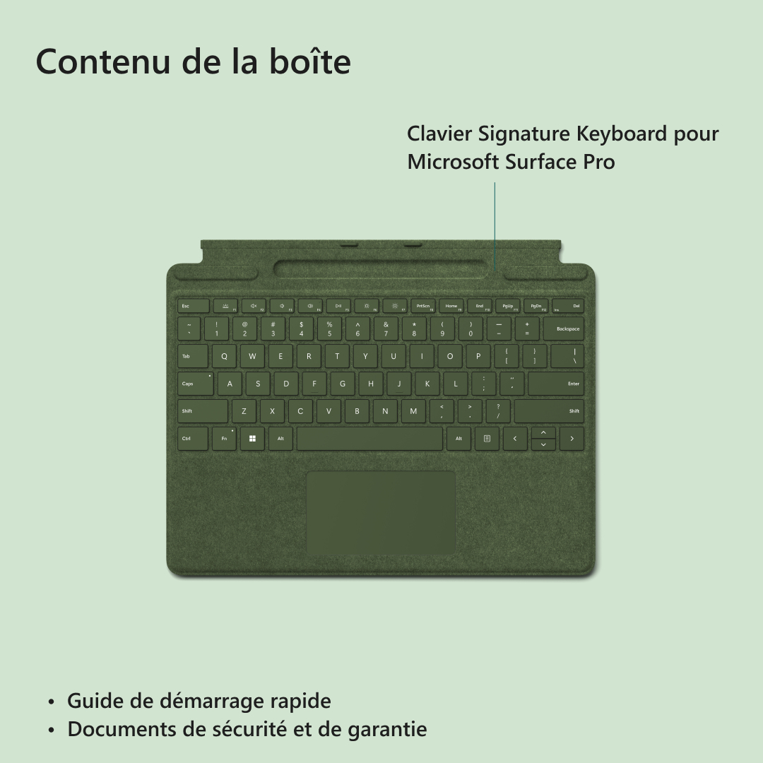 MICROSOFT Toetsenbordcover voor Surface Pro AZERTY BE Bosgroen (8XA-00126)