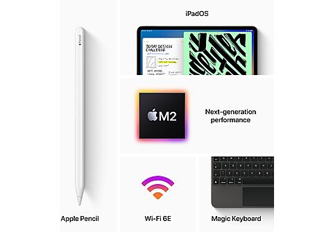 APPLE iPad Pro 11" 2 TB Wi-Fi Silver 2022 (MNXN3NF/A)