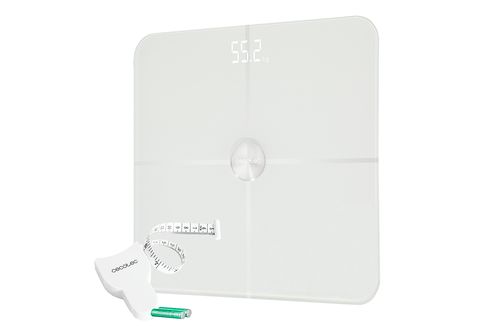 Báscula de baño  Cecotec Surface Precision 9600 Smarth Healthy, Peso  máximo 180 kg, Graduación 100g, Blanco