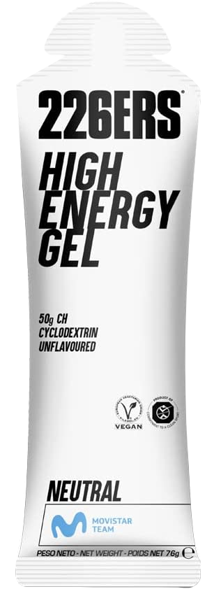 226ers High Energy gels con 50g de ciclodextrina como hidrato vegano sabor neutral 1 76g 50