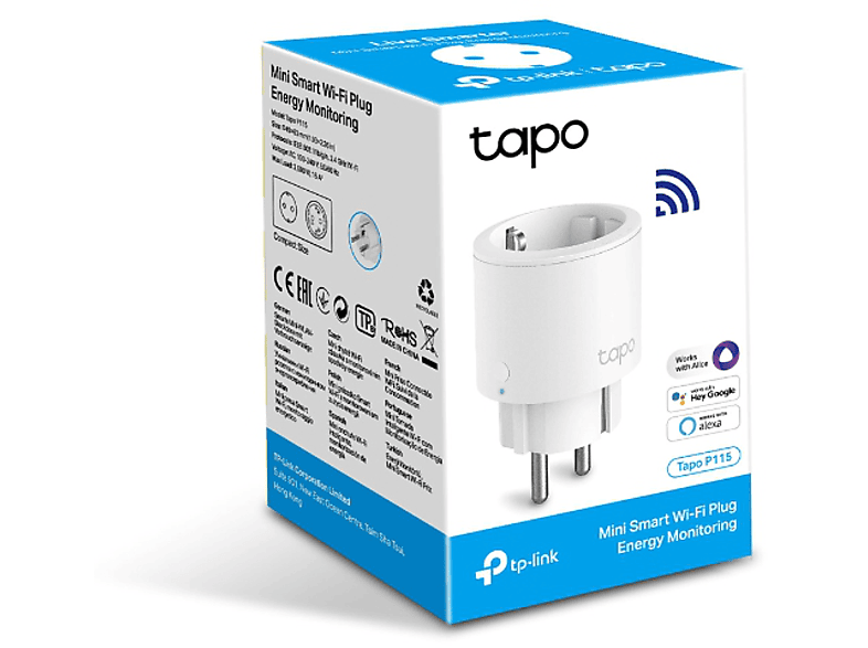 TP-LINK Tapo P115 Mini Wi-Fi Akıllı Priz Tekli_2