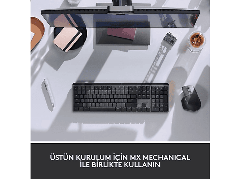 LOGITECH MX Master 3S Performans 8.000 DPI Optik Sensörlü Sessiz Kablosuz Mouse - Beyaz_7