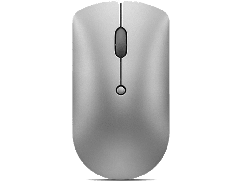 Ratón inalámbrico  Lenovo 600 Bluetooth Silent Mouse, Sensor óptico azul,  Ambidiestro, 2400 DPI, Gris