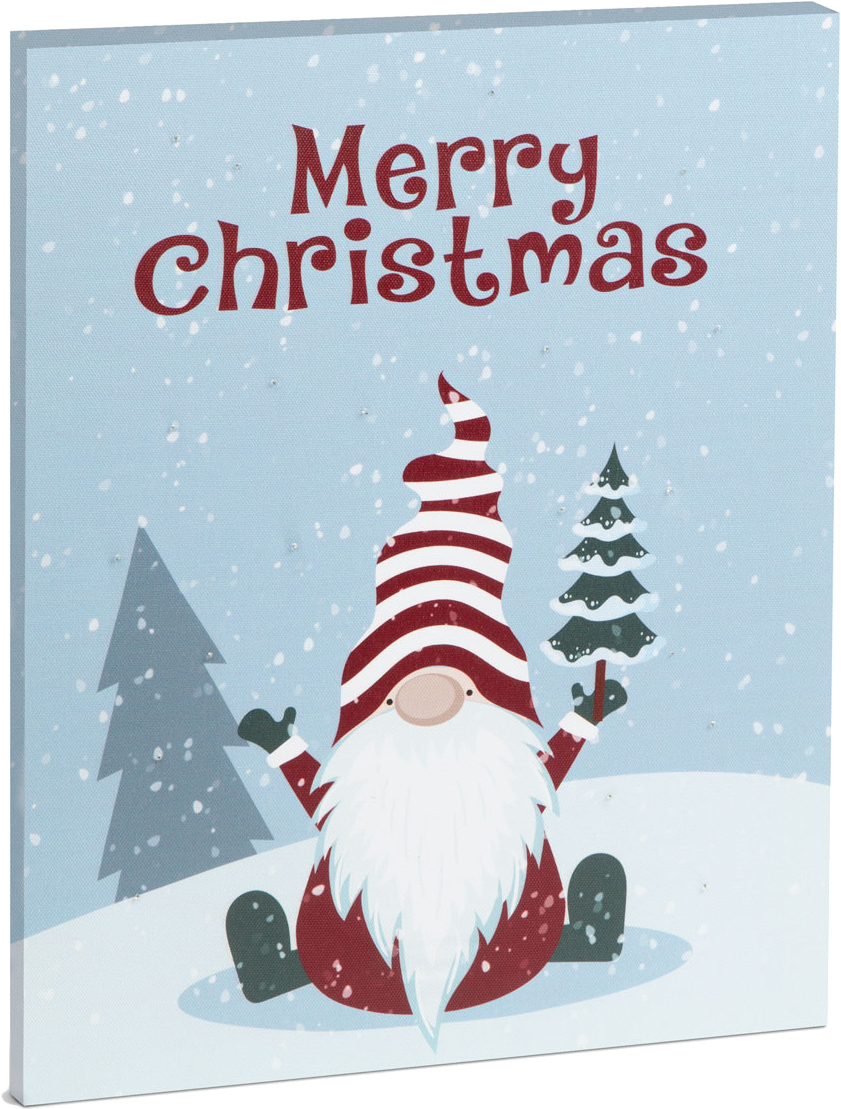 FAMILY CHRISTMAS LED fali kép, Merry Christmas, 30 x 40 cm, 20 LED, hidegfehér (58463)