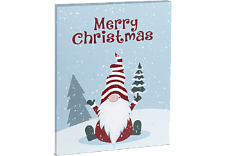 FAMILY CHRISTMAS LED fali kép, Merry Christmas, 30 x 40 cm, 20 LED, hidegfehér (58463)