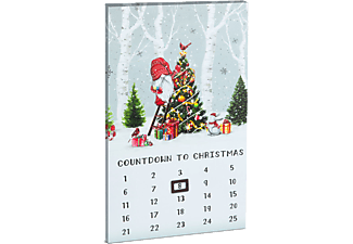FAMILY CHRISTMAS LED fali kép, kalendárium, 30 x 50 cm, 3 LED, melegfehér (58466)