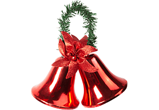 FAMILY CHRISTMAS karácsonyi dísz, harang, piros (58609A)