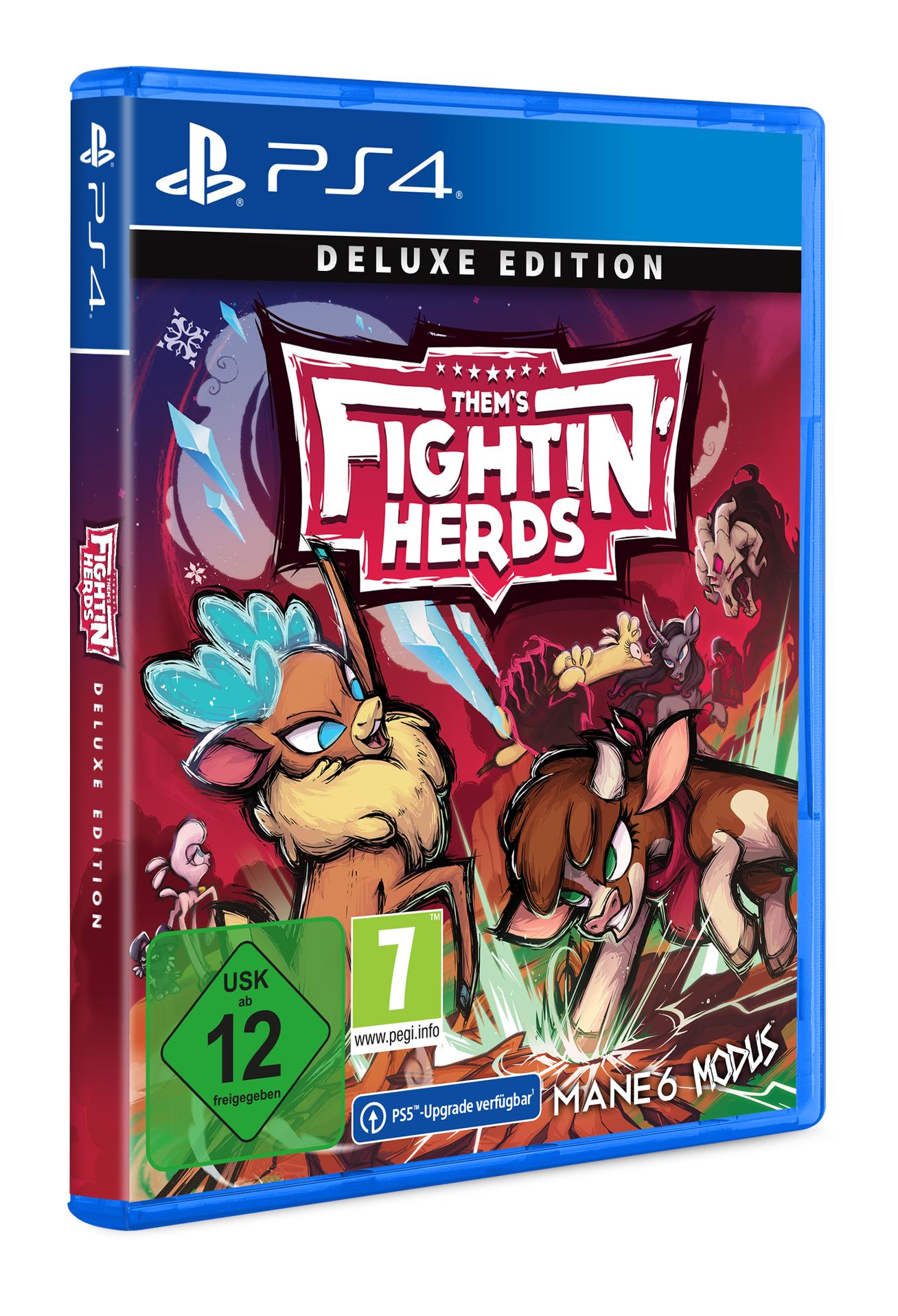 PS4-Spielbox mit Cartoon-Tierfiguren in einem Kampfspiel-Thema. Deluxe Edition.