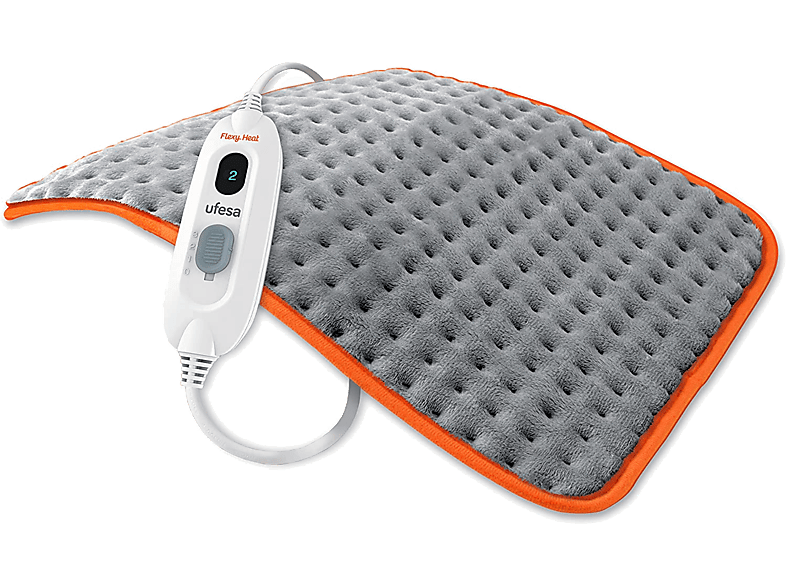 REACONDICIONADO Seminuevo(*) Almohadilla eléctrica - Ufesa Flexy Heat Colors 10105381, 100 W, 3 Niveles, Gris