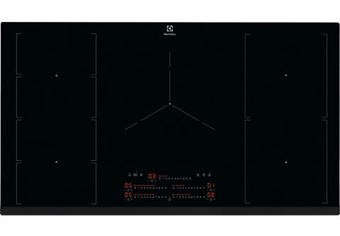 Placa inducción - Electrolux EIV95550, 5 zonas, Zona grande 28 cm, Biselada, 90 cm, Negro