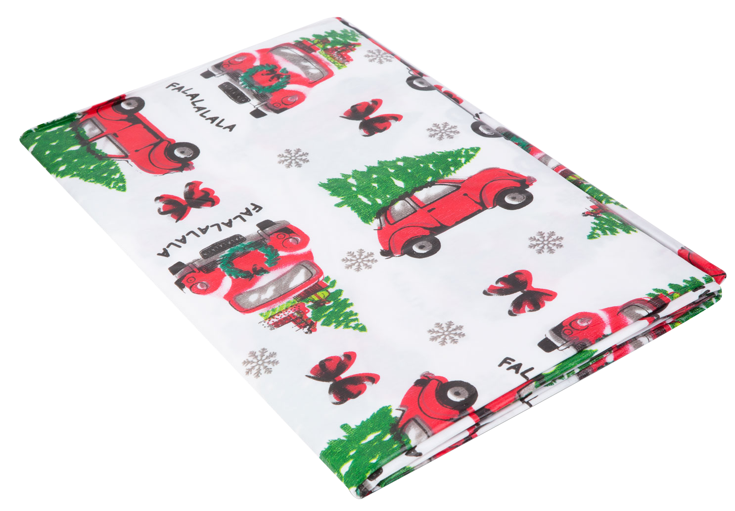 FAMILY CHRISTMAS Karácsonyi asztalterítő - flannel 70 GSM 132 x 178 cm