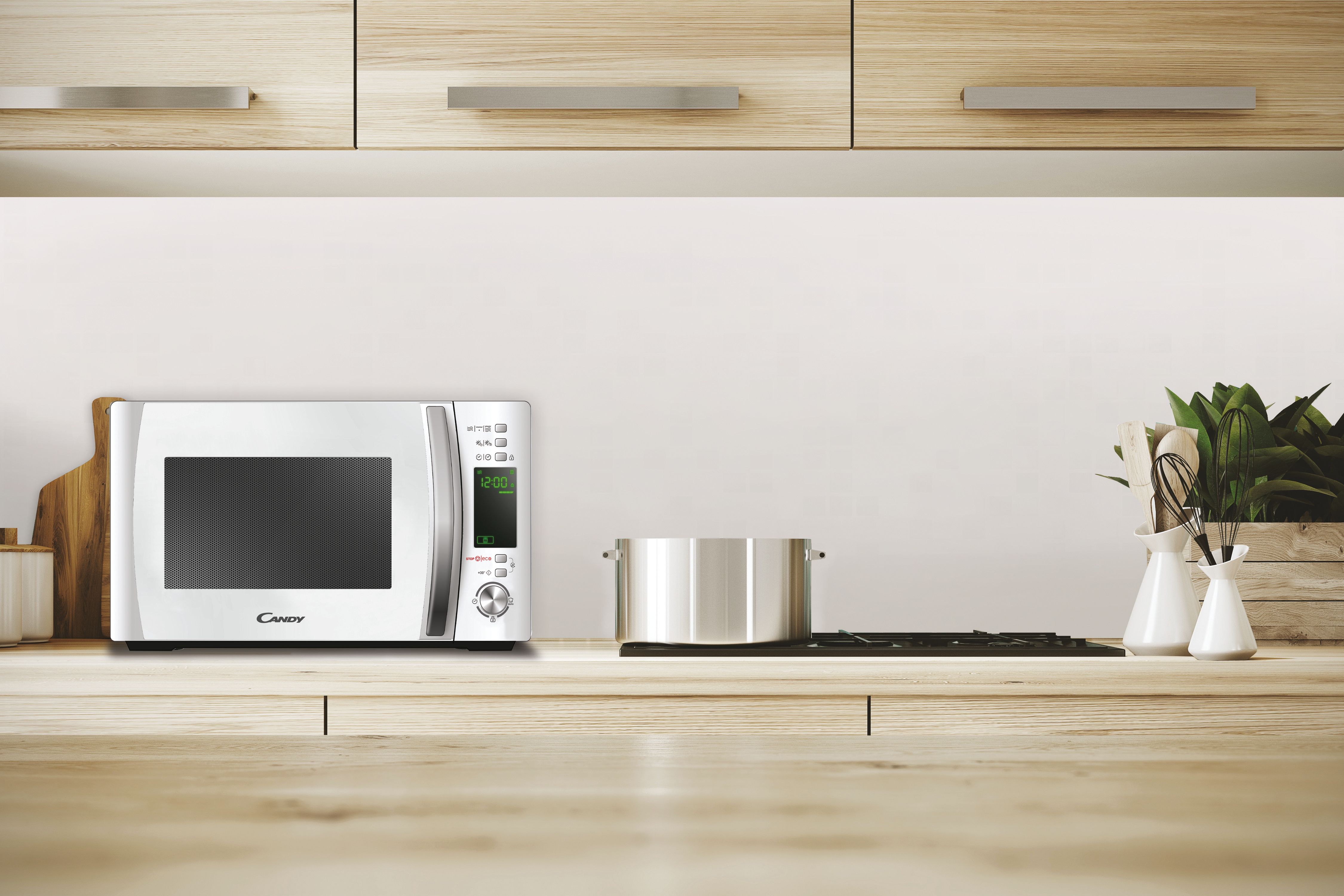 Microondas - Candy COOKinAPP CMXG20DW, Grill, 700W, 5 niveles, Descongelación, 20l, Blanco
