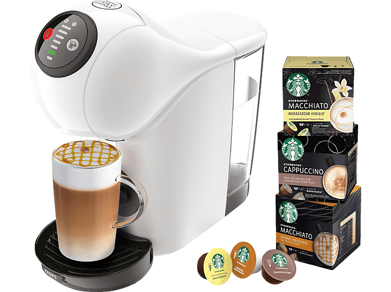 S Genio Kapselpackungen + KRUPS KP2401.SBX22 Weiß 3 Gusto Dolce Nescafé Kapselmaschine