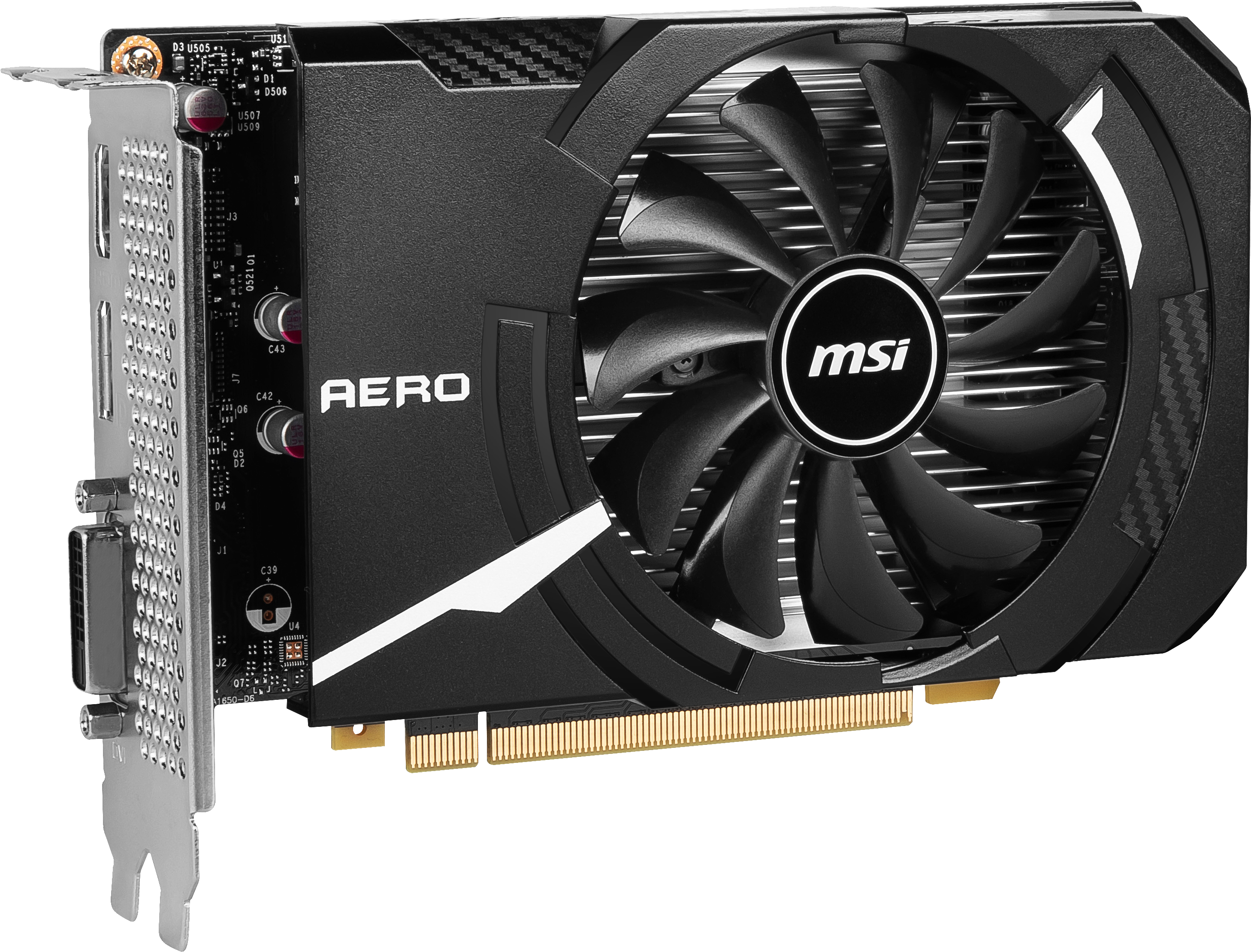 MSI GeForce GTX 1630 AERO ITX 4G OC (NVIDIA, Grafikkarte)