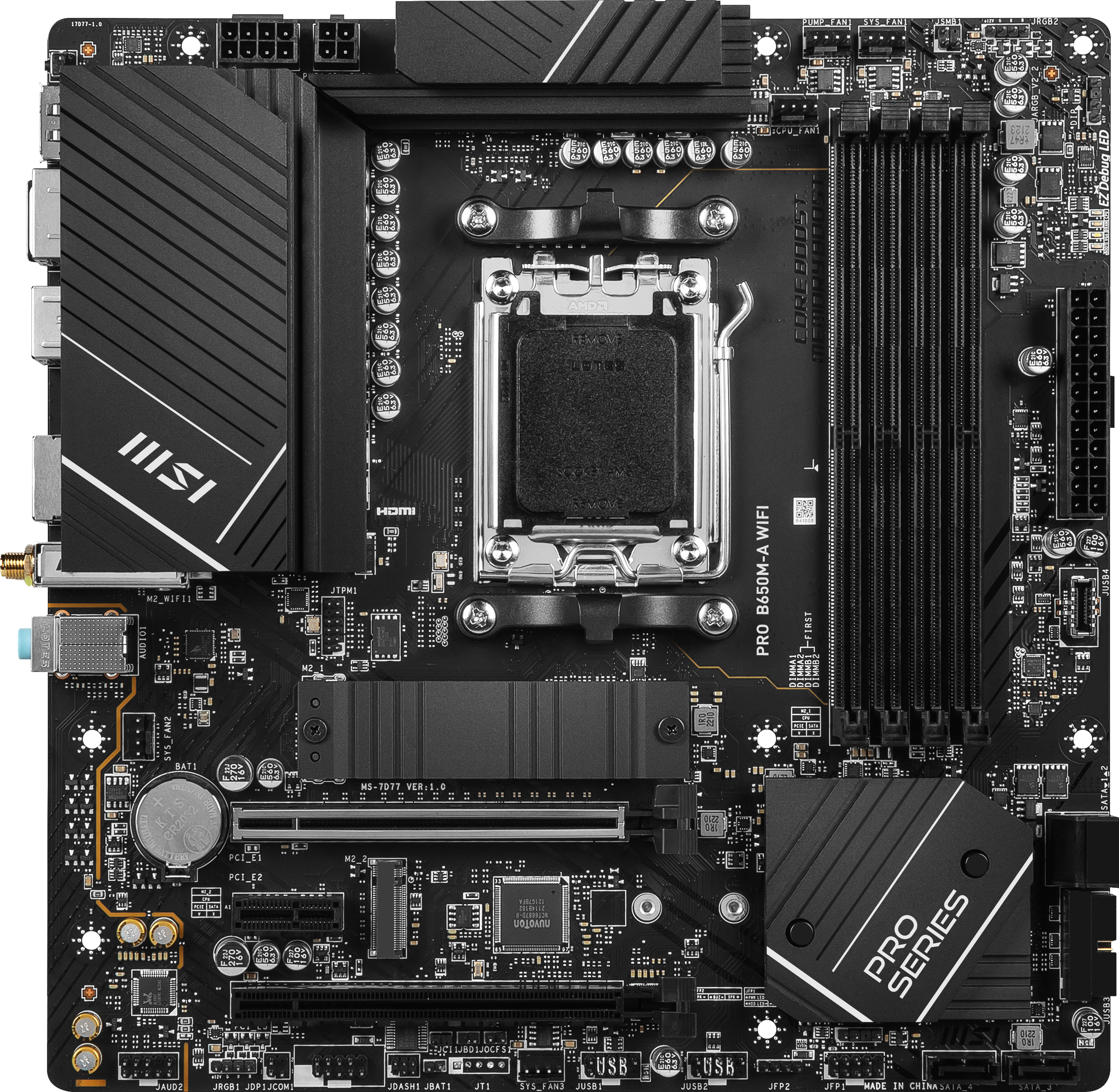 MSI PRO B650M-A WIFI Mainboard Schwarz