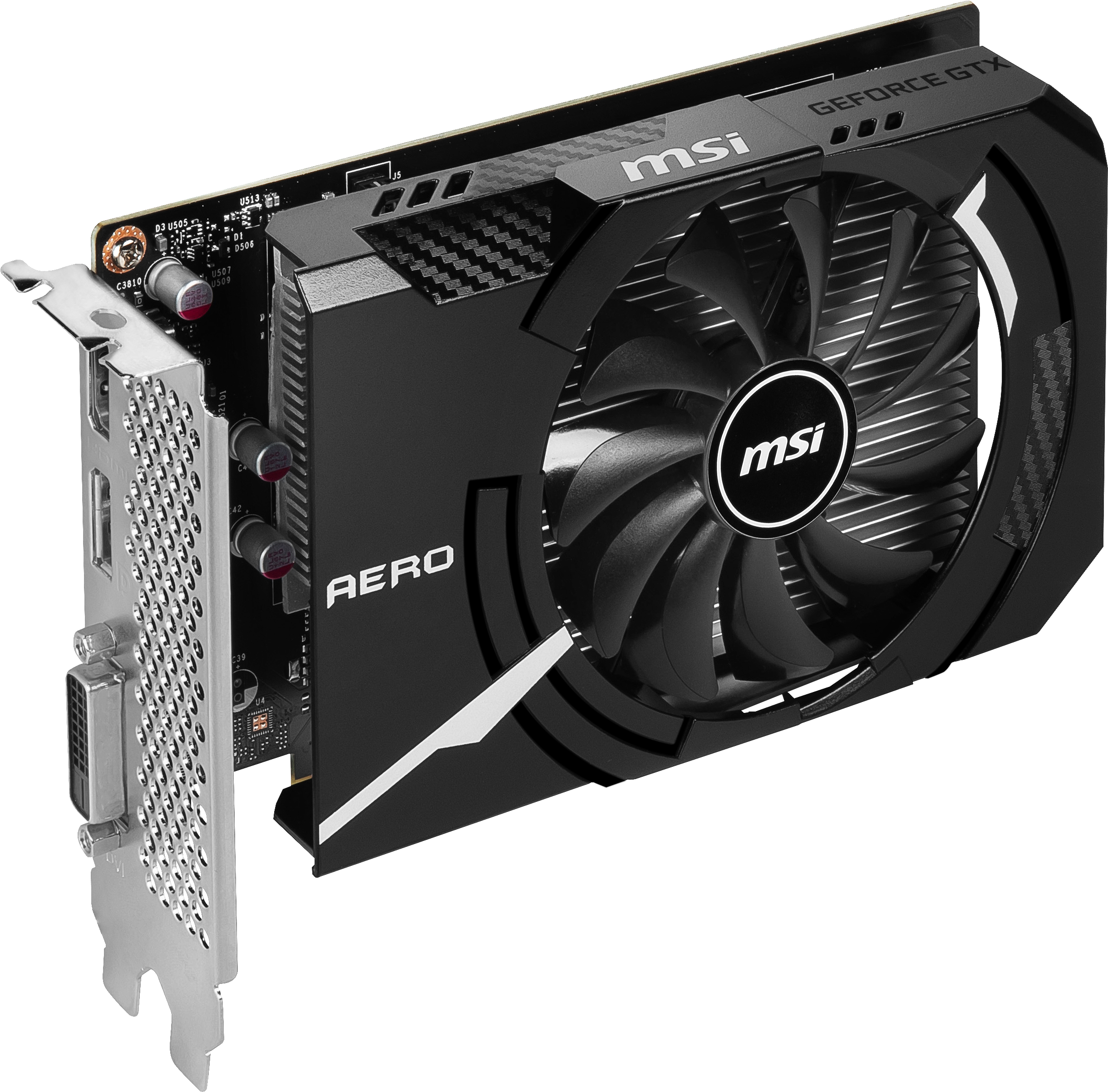 MSI GeForce GTX 1630 AERO ITX 4G OC (NVIDIA, Grafikkarte)