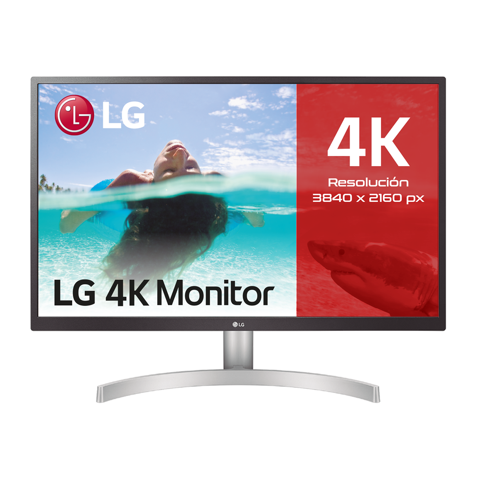 Monitor - LG 27UL550-W, 27", UHD 4K, 5ms, 60 Hz, 1x HDMI. 1x DisplayPort, Blanco