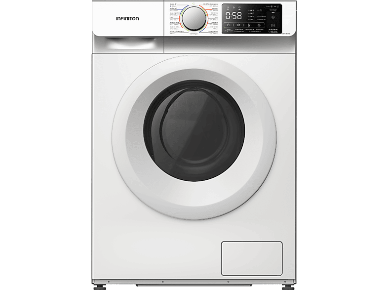 Hisense WFQP8014EVMT - Lavadora, Clase A, 8 Kg, 1400 rpm, Gris