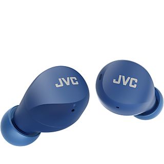 Auriculares True Wireless - JVC Gumy Mini HA-A6T, Control táctil, Autonomía 23 horas, Compatible con asistente de voz, IPX4, Azul + Estuche de carga