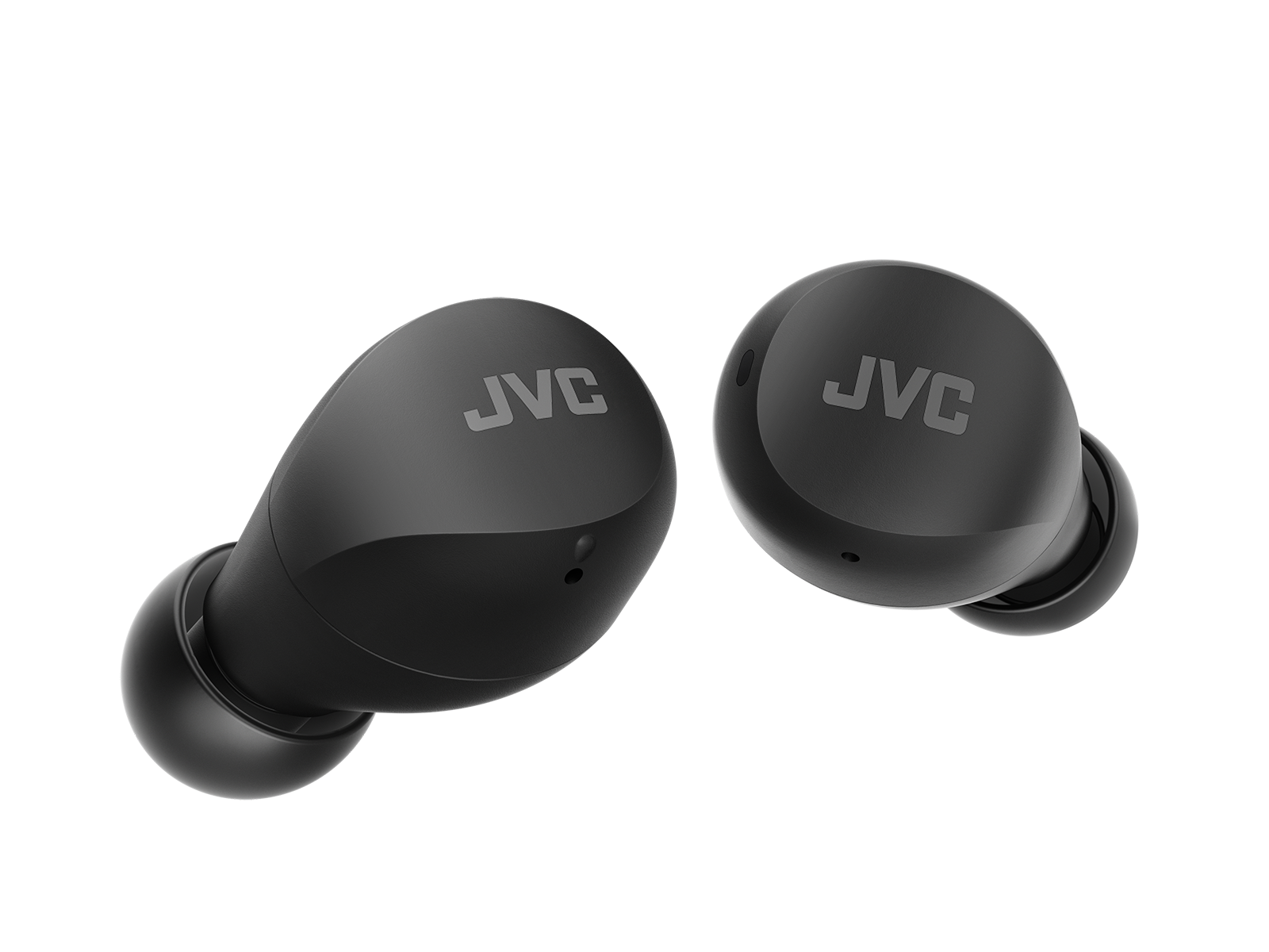 Auriculares True Wireless - JVC Gumy Mini HA-A6T, Control táctil, Autonomía 23 horas, Compatible con asistente de voz, IPX4, Negro + Estuche de carga