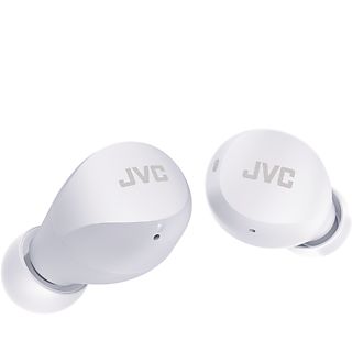Auriculares True Wireless - JVC Gumy Mini HA-A6T, Control táctil, Autonomía 23 horas, Compatible con asistente de voz, IPX4, Blanco + Estuche de carga
