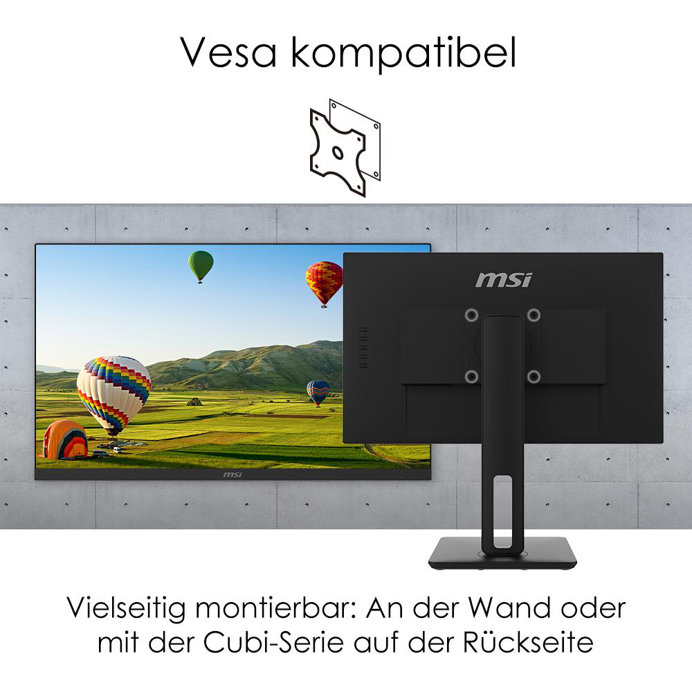 MSI PRO MP271PDE 27 Zoll  Full-HD  Monitor  5 ms Reaktionszeit  