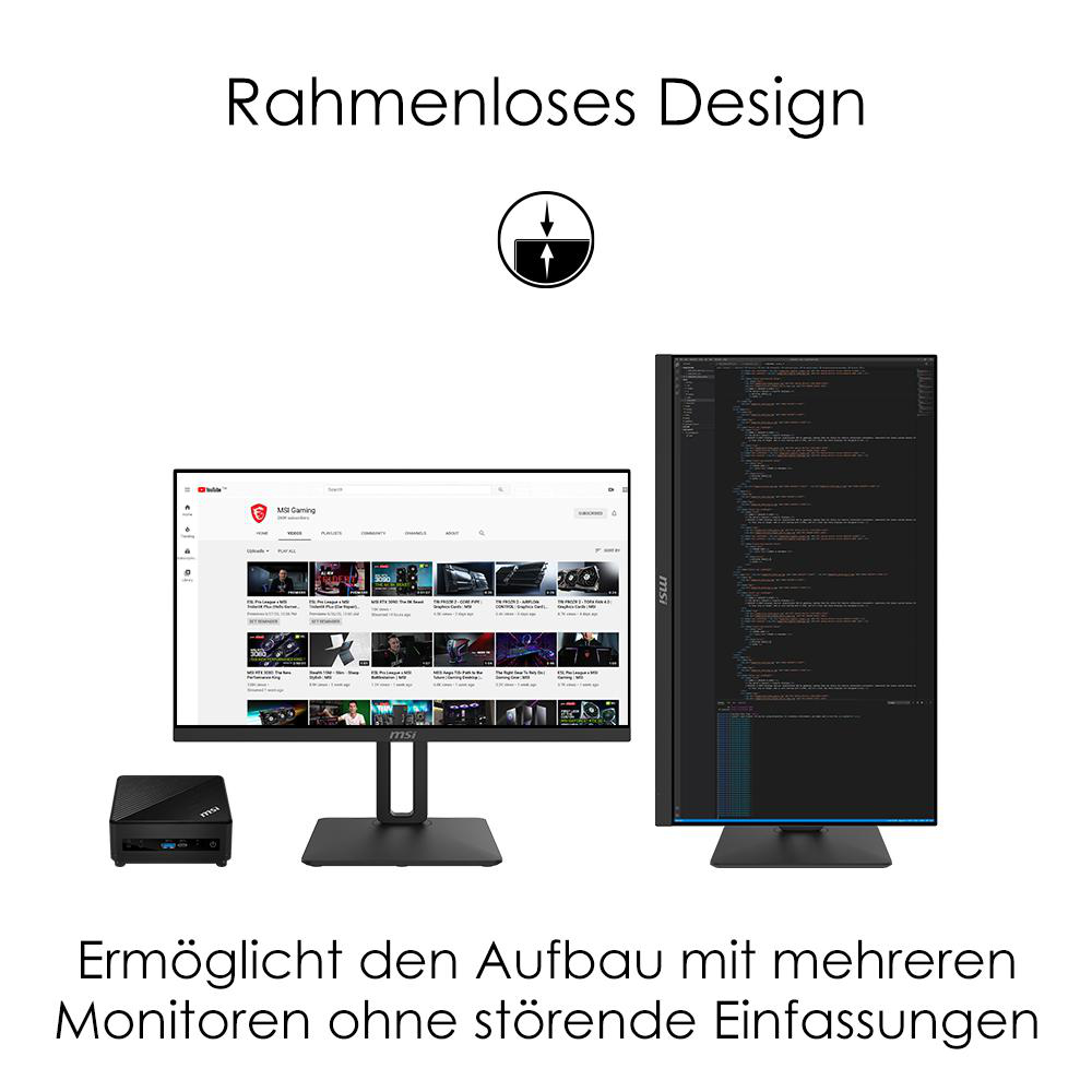 MSI PRO MP271PDE 27 Zoll  Full-HD  Monitor  5 ms Reaktionszeit  