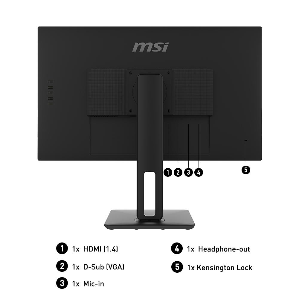 MSI PRO MP271PDE 27 Zoll  Full-HD  Monitor  5 ms Reaktionszeit  