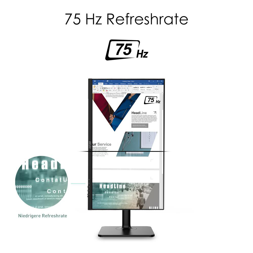 MSI MODERN MD241PDE 23,8 Zoll  Full-HD  Monitor  5 ms Reaktionszeit  