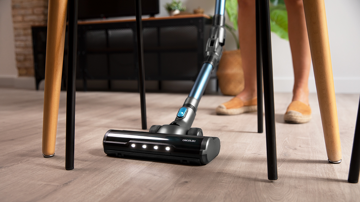 Aspirador escoba - Cecotec Conga RockStar 890 Titanium Ergoflex, 480 W, 100 minutos, Negro