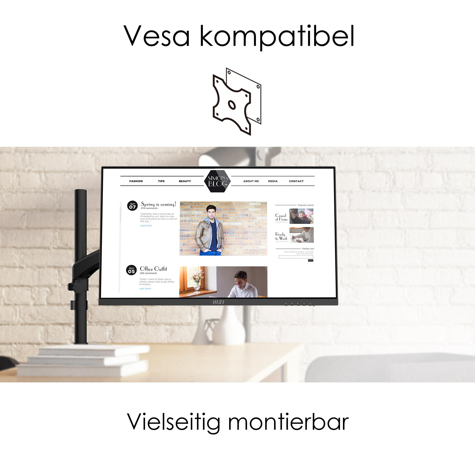 MSI MODERN MD271QPDE 27 Zoll  WQHD  Monitor  5 ms Reaktionszeit  