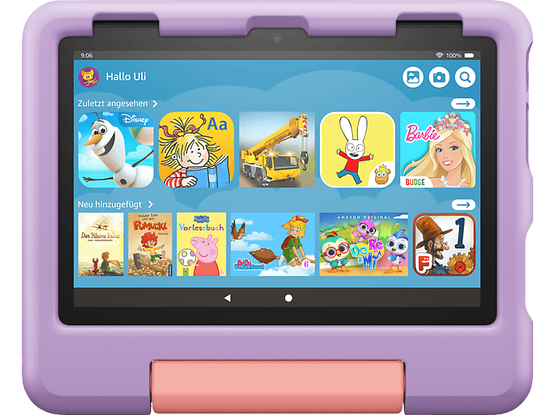 Farbton Kids 32 Tablet, Hülle mitgelieferte Purple 8 (2022), Zoll, in Schwarz, AMAZON 8 GB, HD Fire