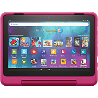 AMAZON Fire HD 8 Kids Pro (2022), Tablet, 32 GB, 8 Zoll, Schwarz, mitgelieferte Hülle in Farbton Regenbogen