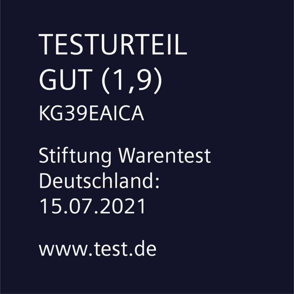 Text auf dunklem Hintergrund. Er gibt das Testergebnis 'GUT (1,9)' und weitere Details an.