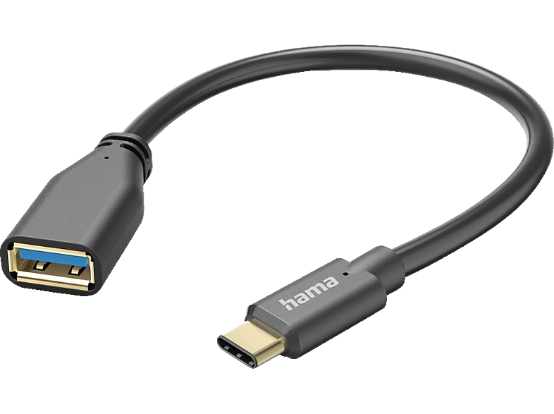 Thumbnail - HAMA OTG USB-C-Stecker auf USB-A-Buchse Adapterkabel, Schwarz