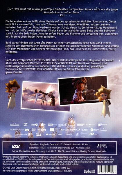 Rückseite einer DVD mit Bildern und Text.
