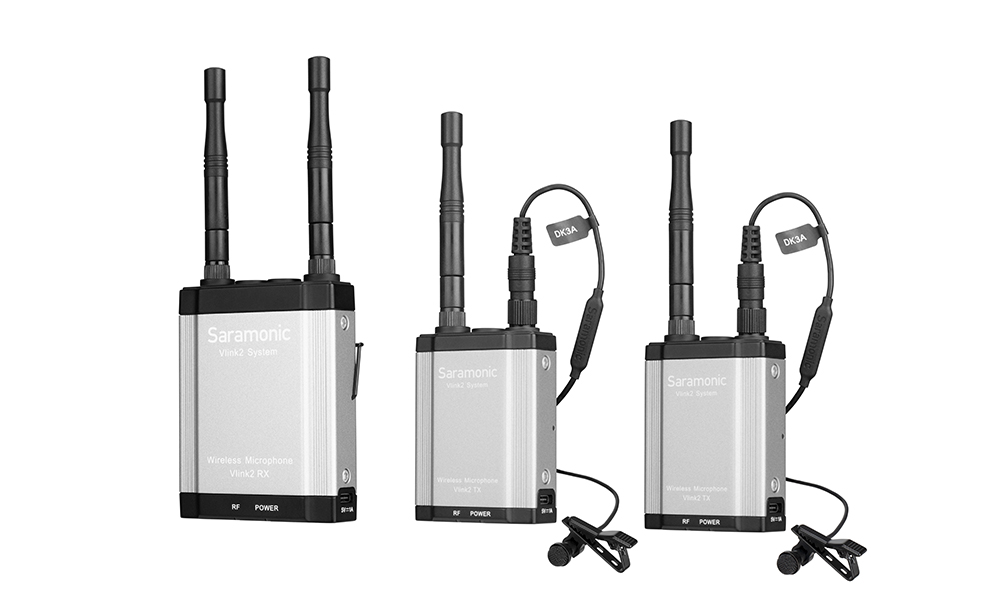 SARAMONIC Vlink2 Kit2 Kablosuz Yaka Mikrofonu Gri