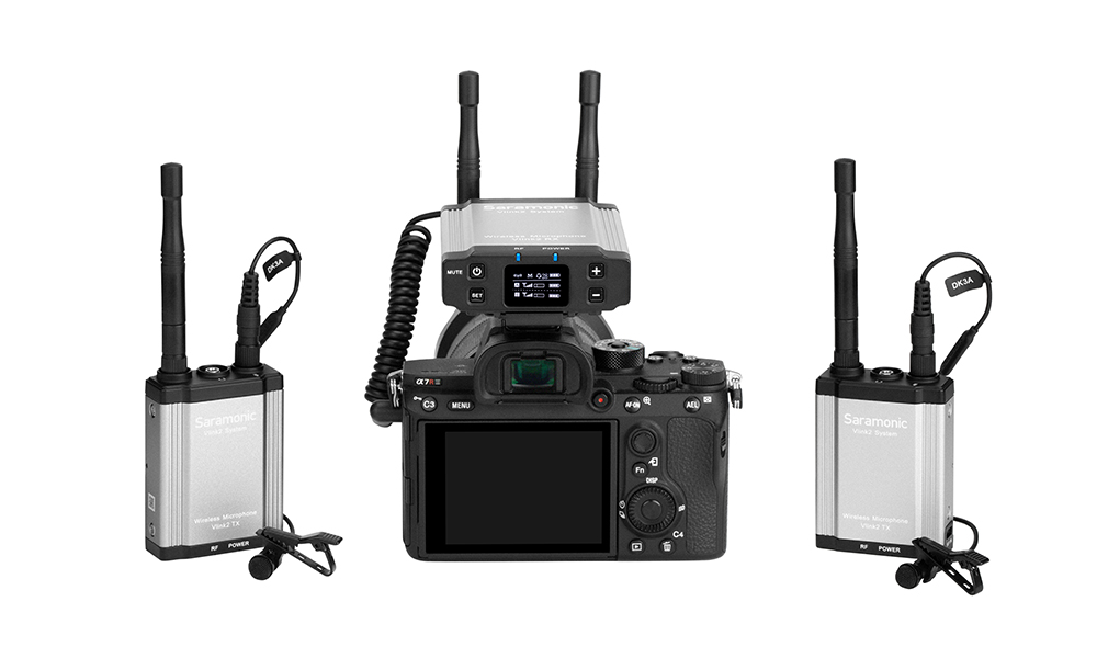 SARAMONIC Vlink2 Kit2 Kablosuz Yaka Mikrofonu Gri