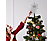 FAMILY CHRISTMAS Karácsonyi dísz - hópehely csúcsdísz - 21,5 x 14,5 cm - ezüst