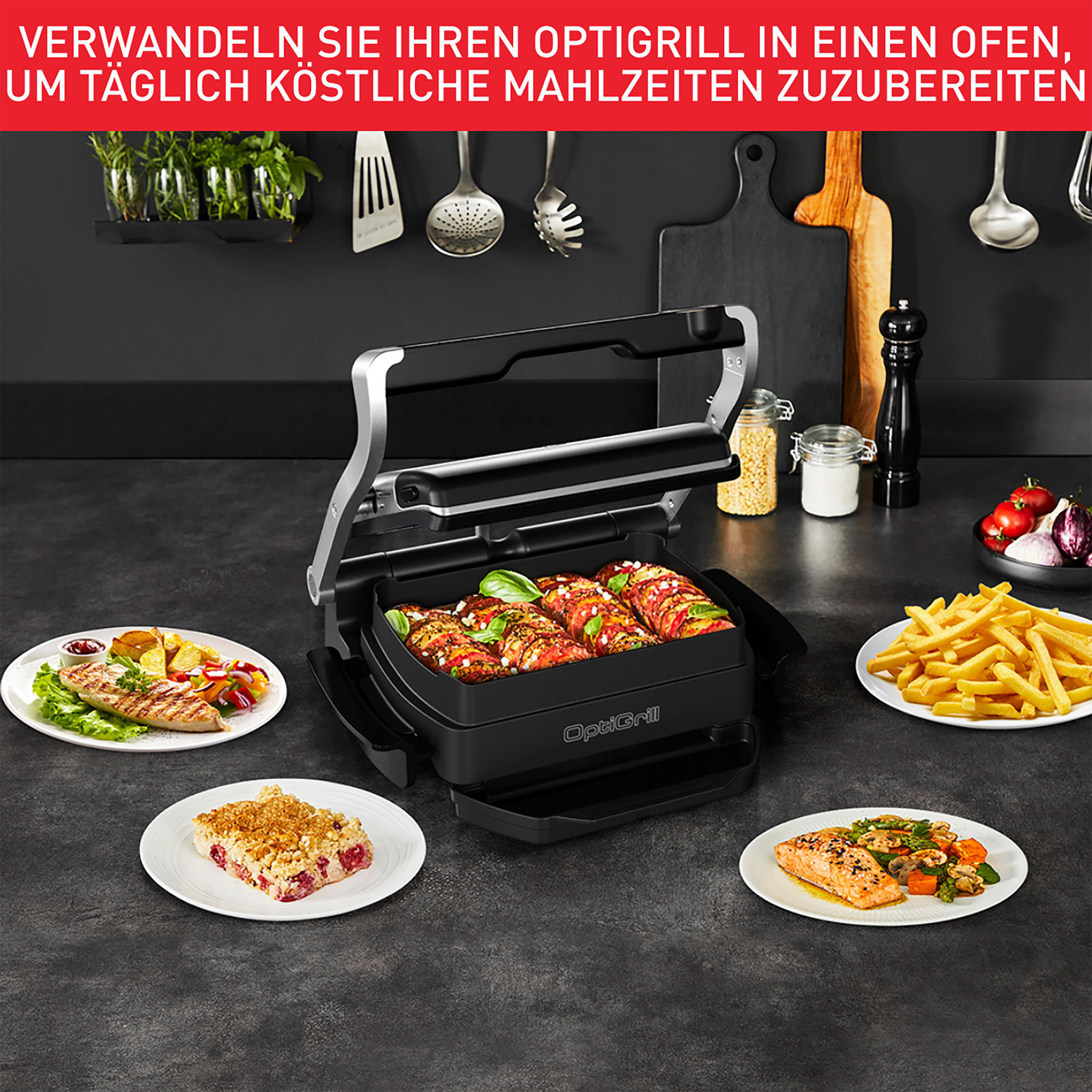 TEFAL GC714D.INTER1 OptiGrill+ Snacking & Baking Kontaktgrill