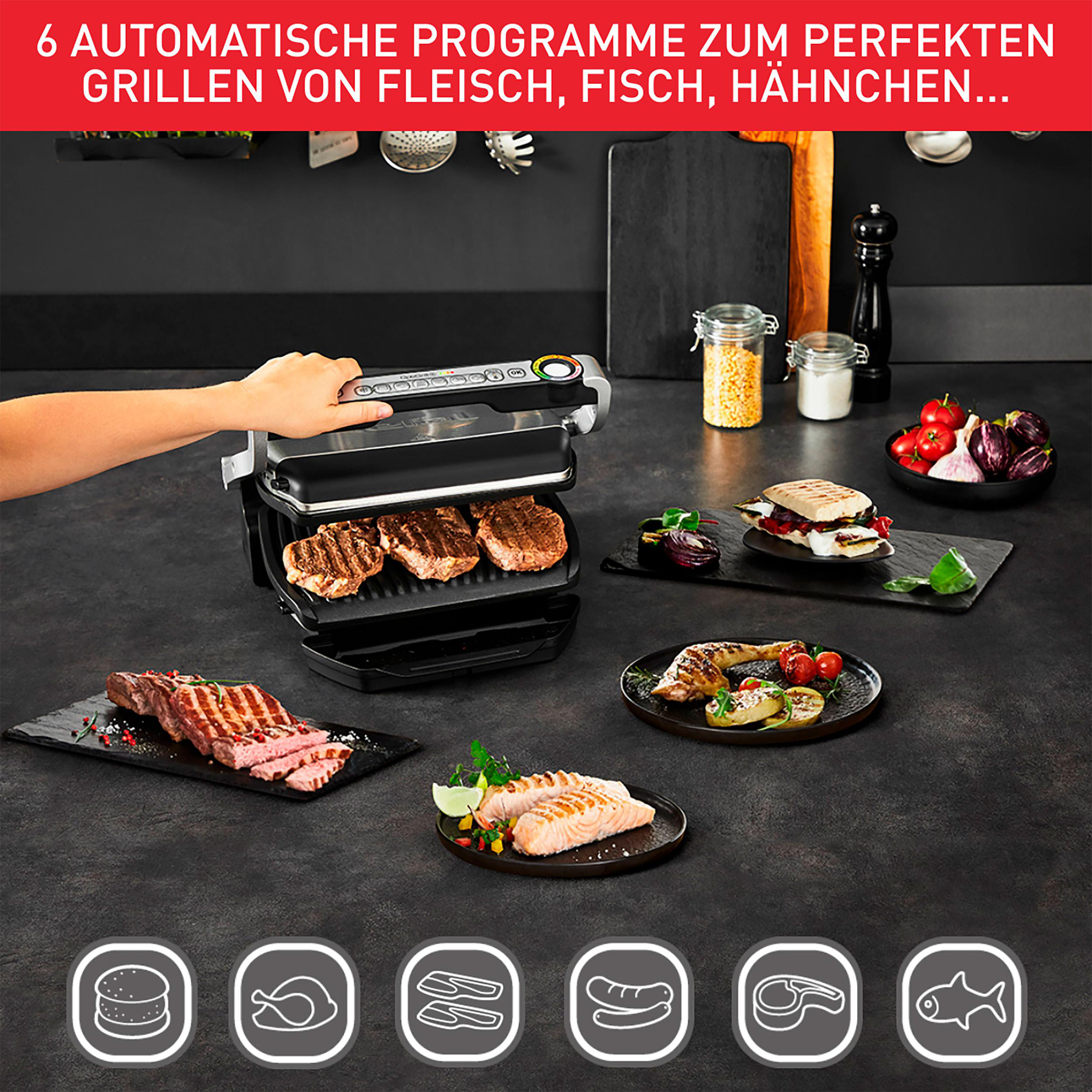 TEFAL GC714D.INTER1 OptiGrill+ Snacking & Baking Kontaktgrill