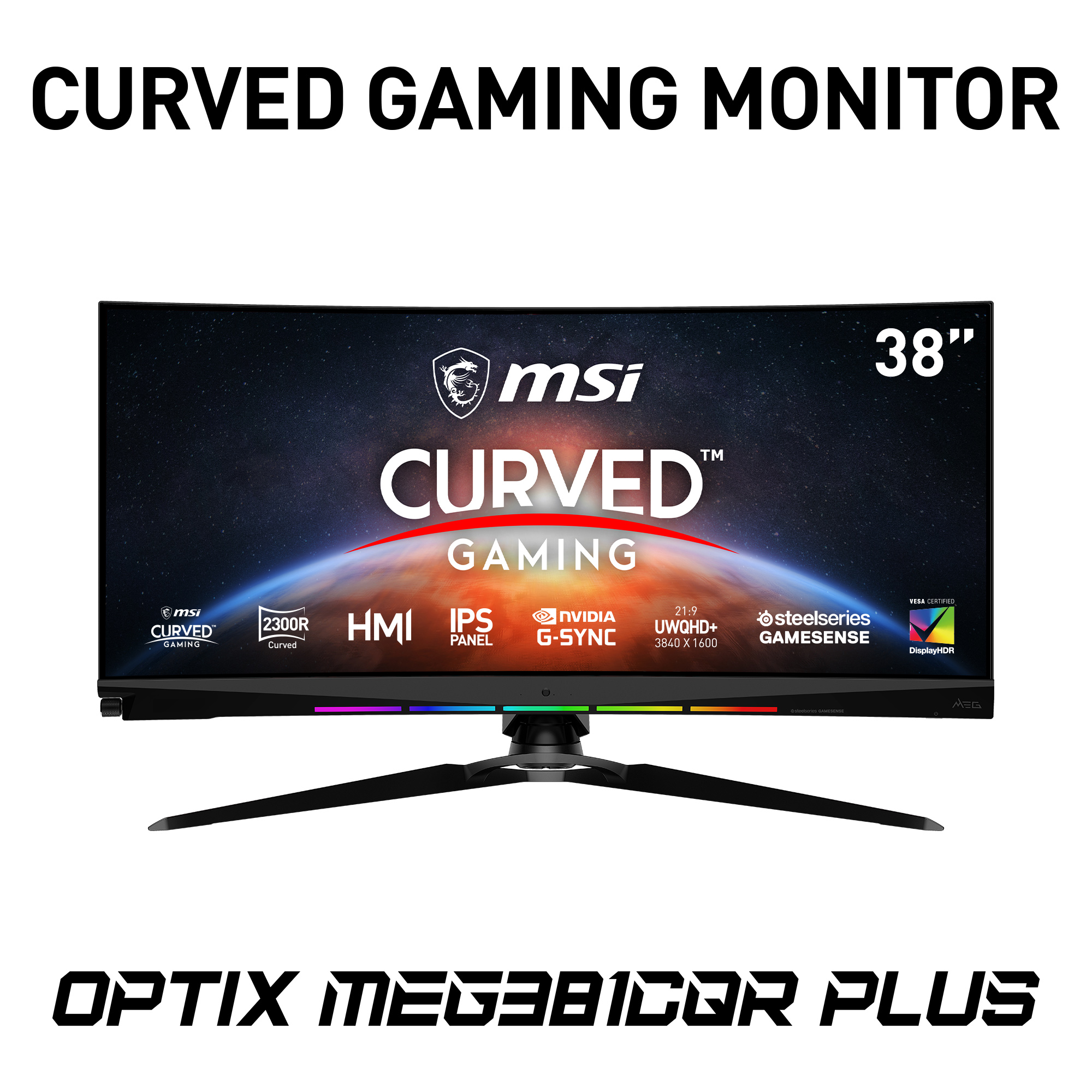 MSI Optix MEG381CQRDE Plus Curved 37,5 Zoll  UWQHD  Gaming Monitor  1 ms Reaktionszeit  