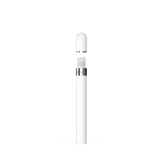 Apple Pencil sans son capuchon. Le connecteur Lightning est visible.