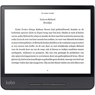 KOBO FORMA REFURBISHED ZWART - 8 inch - 8 GB (ongeveer 6.000 e-books) - Spatwaterbestendig