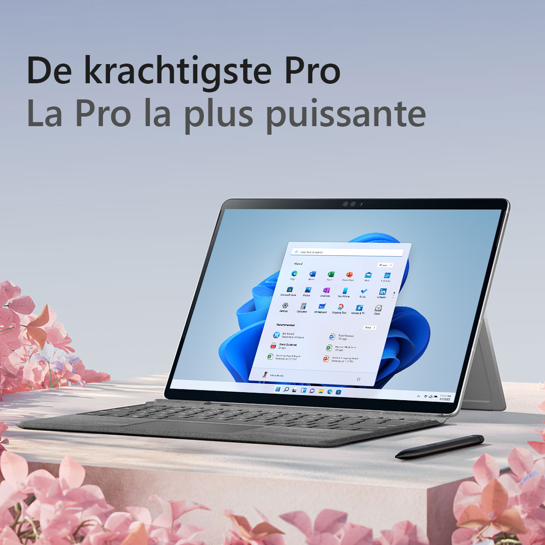 MICROSOFT Surface Pro 9 Intel Core i7-1255U 512 GB 16 GB RAM Wi-Fi Platinum (QIX-00004)